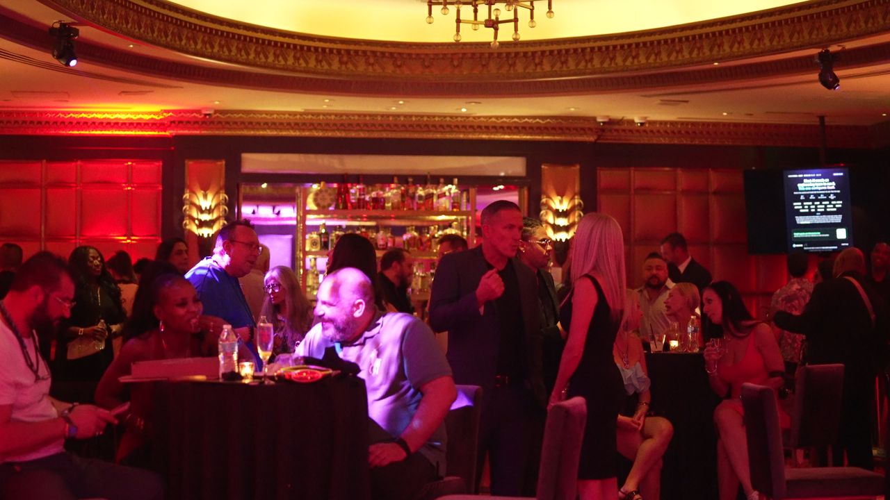 A full room of guests at the Stirling Club